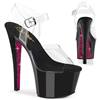 Pleaser - SKY308CRS Sandale à bride à la cheville, Pole dance chaussures - Noir/Rose Product image